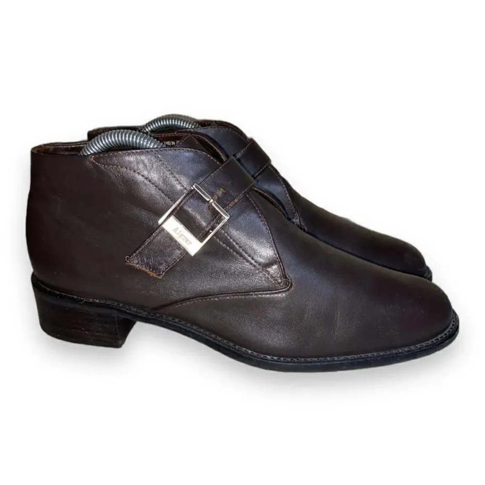 Etienne Aigner Showtime Ankle Boots Brown‎ Leather Women's 8.5